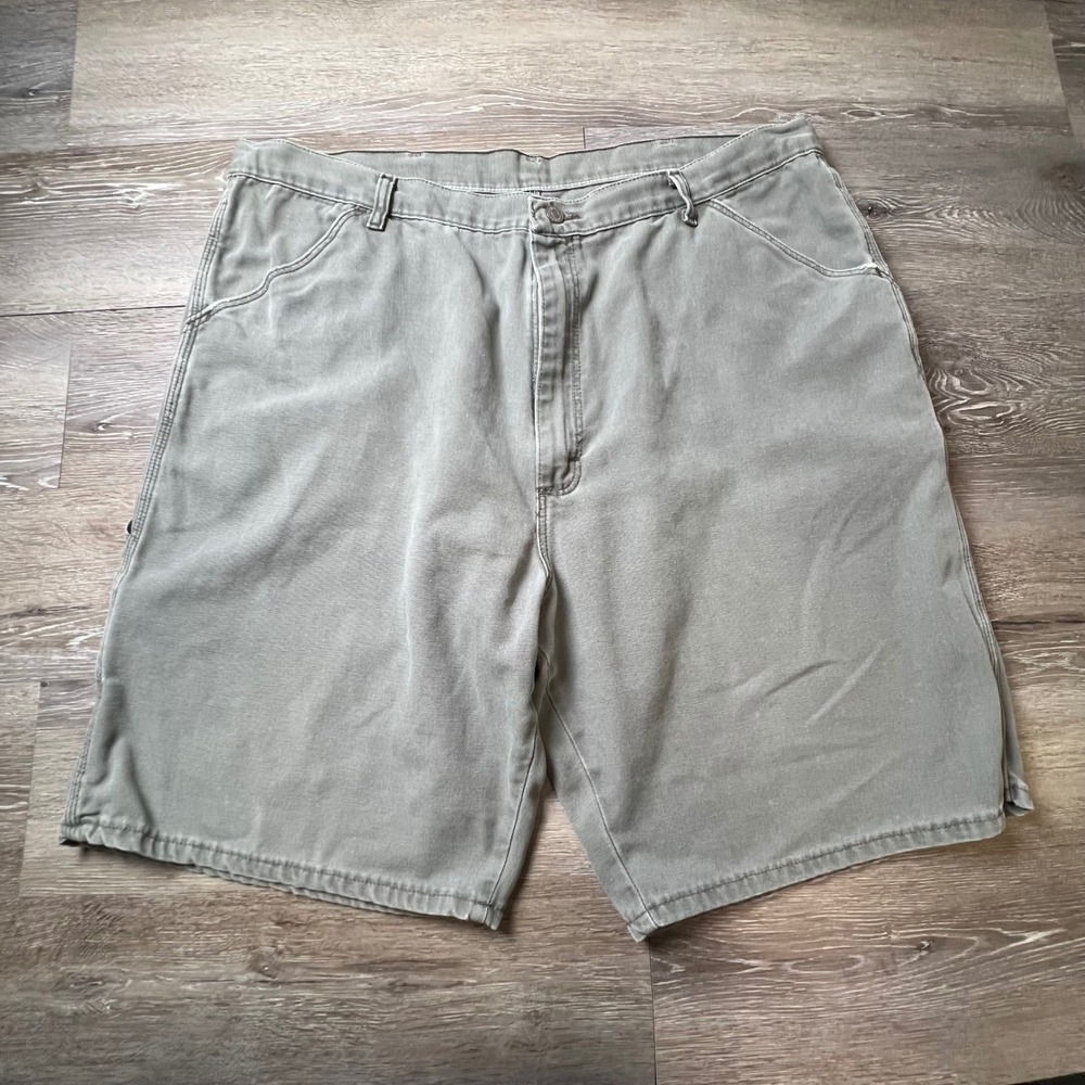 Wrangler‎ Carpenter Shorts Mens 40 Green Canvas Utility Workwear 64000MS